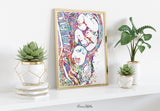 Pregnancy Art Watercolor Print CANVAS Art Womb Pregnancy Anatomy Gynecology Obstetrician Nursing Midwife Baby Fetus Medical Art Clinic-1270