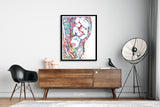 Pregnancy Art Watercolor Print CANVAS Art Womb Pregnancy Anatomy Gynecology Obstetrician Nursing Midwife Baby Fetus Medical Art Clinic-1270