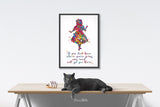 Alice Quote Watercolor Print "If you don't know where you are going any road will get you" Quote Poster Teen Room Wall Art Wall Decor-2222