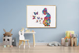 Pregnant Woman Butterflies Watercolor Print Pregnancy Gift Butterfly Obstetrician Nursing Baby Shower New Mum Art Clinic Midwife Gift-1215