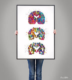 Alzheimers Disease Watercolor Print Medical Art Science Art Wall Decor Wall Art Neurology Human Brain Neurologist Science Wall Hanging-1642 - CocoMilla