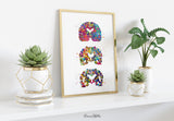 Alzheimers Disease Watercolor Print Medical Art Science Art Wall Decor Wall Art Neurology Human Brain Neurologist Science Wall Hanging-1642 - CocoMilla