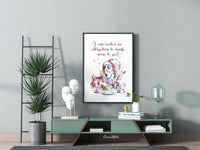 Alice Mad Hatter Quote Watercolor Print Wall Art Motivational "I am under no obligation to make sense to you" Inspirational Teen Gift-2211