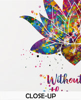 Lotus Quote Watercolor Print Rain Quote Gift Poster Yoga Studio Relaxation Housewarming Inspirational Wall Art Motivational Quote Art-1513