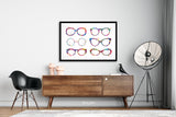 Eyeglasses Watercolor Print Optometrist Gift Optician Poster Doctor Eye Glasses Eye Wear Medical Art Ophthalmology Wall Art Eye Clinic-1678