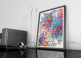 Neural Stem Cells Watercolor Print Abstract Art Medical Art Science Neurology Brain Psychiatry PSI Art Doctor Poster Neuron Synapses-1480