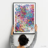 Neural Stem Cells Watercolor Print Abstract Art Medical Art Science Neurology Brain Psychiatry PSI Art Doctor Poster Neuron Synapses-1480