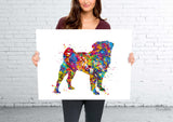 Pug Dog Watercolor Dog Print Pug Art Poster Gift Pet Dog Love Puppy Friend Animal Dog Black Pug  Poster Pet Decor Animal Art Dog Art-718
