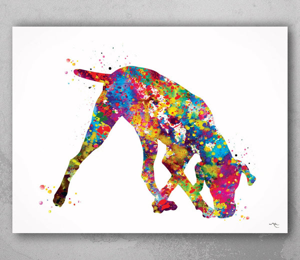 Hungarian Vizsla Dog Watercolor Print Magyar Dog Pet Gift Dog Love Puppy Friend Dog Art Customizable Animal Poster Vizsla Poster Dogart-1451