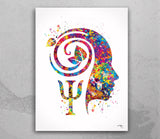 Psychiatrist Watercolor Print Psychology Psychiatry Wall Art Psychotherapist Psychologist Gift Medical Art Clinic Decor Psychotherapy PSI-69
