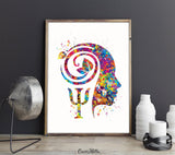 Psychiatrist Watercolor Print Psychology Psychiatry Wall Art Psychotherapist Psychologist Gift Medical Art Clinic Decor Psychotherapy PSI-69