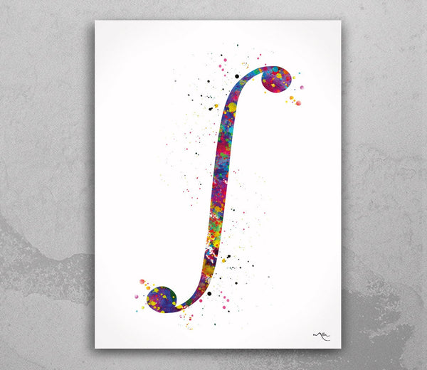 Integral Symbol Art Watercolor Print  Math Teacher Gift Math Art Gift Numbers Nerdy Geek Student Mathematics Art Science Dorm Poster-1539