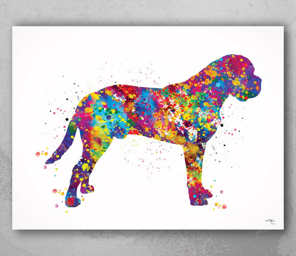 Dogue De Bordeaux Dog Watercolor Print Pet Gift Dog Love Puppy Friend Dog Art CANVAS Poster Customizable French Mastiff Poster Dogart-233