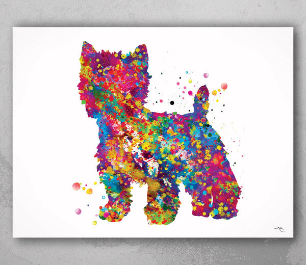 Westie Dog Watercolor Print West Highland Terrier Gift Pet Dog Love Puppy Friend Doglover Gift Dogart Poster Dog Art Terrier Art Poster-622