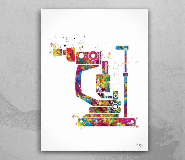 Slit Lamp Ophthalmology Device Watercolor Print Optometrist Gift Optician Poster Medical Art Ophthalmology Eye Clinic Office Art Decor-731