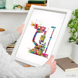 Slit Lamp Ophthalmology Device Watercolor Print Optometrist Gift Optician Poster Medical Art Ophthalmology Eye Clinic Office Art Decor-731