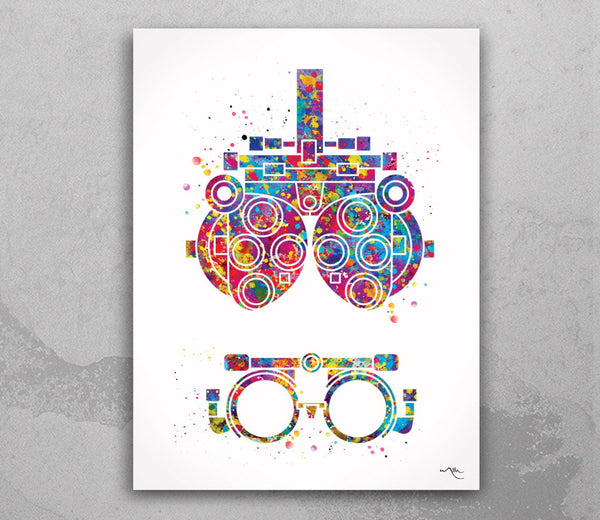 Optometry Tool Watercolor Print Optometrist Gift Optician Poster Eye Doctor Art Medical Art Ophthalmology Wall Art Eye Clinic Art Decor-319
