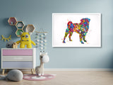 Pug Dog Watercolor Dog Print Pug Art Poster Gift Pet Dog Love Puppy Friend Animal Dog Black Pug  Poster Pet Decor Animal Art Dog Art-718