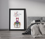 Giraffe Couple Watercolor Print Same Sex Wedding Gift Two Moms Gift Lesbian and Gay Gift LGBT Gay Pride Same Sex Love Lesbian Rainbow-1149