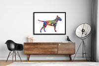 Bull Terrier Watercolor Dog Print Pet Gift Pet Dog Love Friend Dog English Bull Terrier Dog Art Dog Wall Art Doglover Gift Dog Print-582