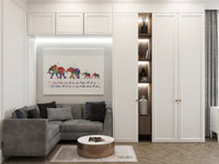 Elephant Family Mom Dad and Babys Quote Art Print Housewarming Gift Painting Wedding Gift Wall Art  Wall Decor Home Decor Wall Hanging-646