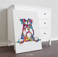 Schnauzer Portrait Watercolor Dog Print Pet Gift Pet Dog Love Puppy Friend Dog Poster Dog Art Dog Wall Art Doglover Gift Animal Poster-1437