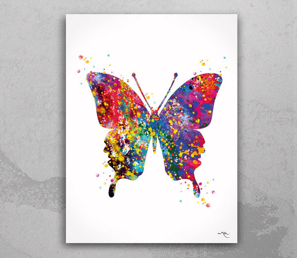 Butterfly Watercolor Print  Wedding Gift Housewarming Gift Nursery Children's Wall Art Wall Decor  Home Decor Wall Hanging Butterflies-242