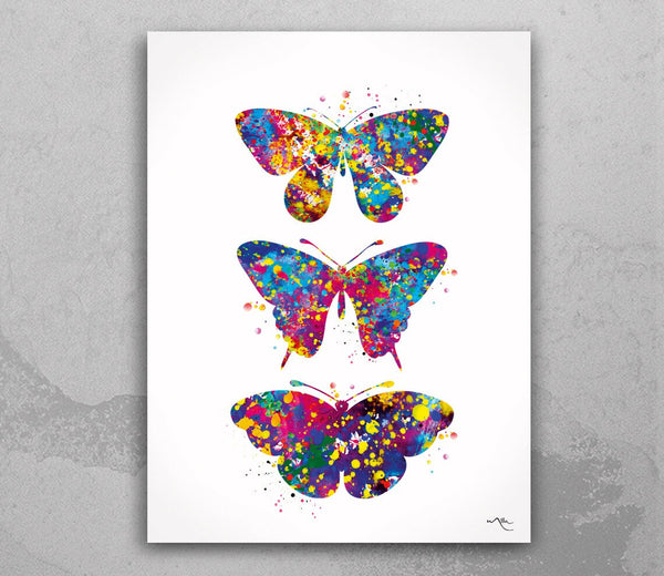 Butterfly Watercolor Print Butterflies Decorative Art Print Nursery Decor Gift Housewarming Gift Office Decor Room Wall Art Wall Decor-1565