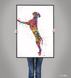 Hungarian Vizsla Dog Watercolor Print Magyar Dog Pet Gift Dog Love Puppy Friend Dog Art Customizable Animal Poster Vizsla Poster Dogart-1612