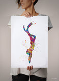 Scuba Diving Watercolor Print Diver Girl Gift Wedding Gift Scuba Diving Art Scuba Poster Teen Room Sport Home Decor Wall Hanging Poster-566
