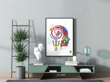 Psychiatrist Watercolor Print Psychology Psychiatry Wall Art Psychotherapist Psychologist Gift Medical Art Clinic Decor Psychotherapy PSI-69