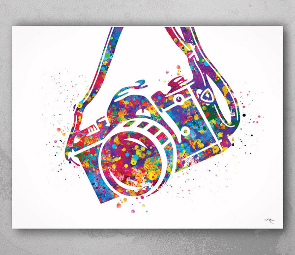 Camera Watercolor Print Photographer Wall Art GiftWall Decor Art Home Decor Wall Hanging Retro Camera Art Poster Photography Art Decor -132