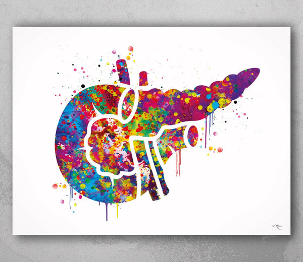 Pancreas Art Watercolor Print Geek Nerd Madical Art Print Medical Anatomy Art Clinic Wall Decor Art Home Pancreas Decor Wall Hanging-719