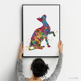 Sphynx Cat Watercolor Print Cat Lover Home Decor Kitty Cat Painting Housewarming Gift Pet Loss Gift Hairless Cat Devon Rex Gift Wall Art-294