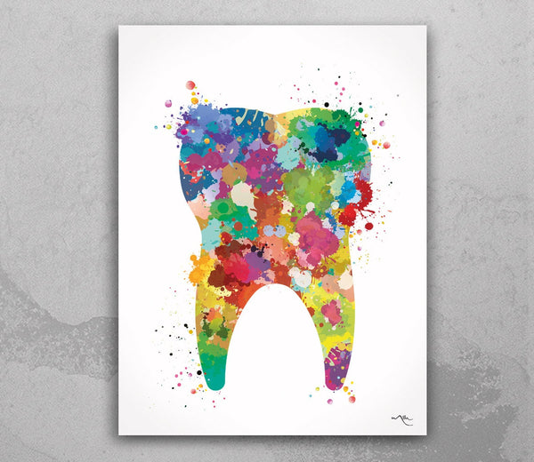 Tooth Art Watercolor Print Teeth Abstract Anatomical Art Dental Clinic Decor Art Dentistry Office Medical Graduaiton Dentist Gift Art-823