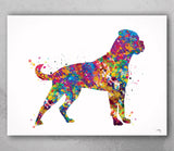 Rottweiler Dog Watercolor Print Rottweiler Dog Poster Gift Pet Dog Love Puppy Friend Animal Dog Poster Dog Art Animal Love-1398