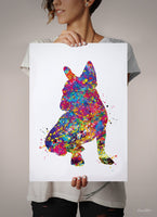 French Bulldog Watercolor Dog Print Frenchie art print Bouledogue Francais Floral Art Pet Doglover Art Friend Animal Dog Poster Dog Art-1555