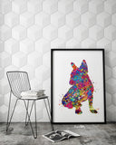 French Bulldog Watercolor Dog Print Frenchie art print Bouledogue Francais Floral Art Pet Doglover Art Friend Animal Dog Poster Dog Art-1555