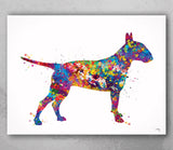 Bull Terrier Watercolor Dog Print Pet Gift Pet Dog Love Friend Dog English Bull Terrier Dog Art Dog Wall Art Doglover Gift Dog Print-582