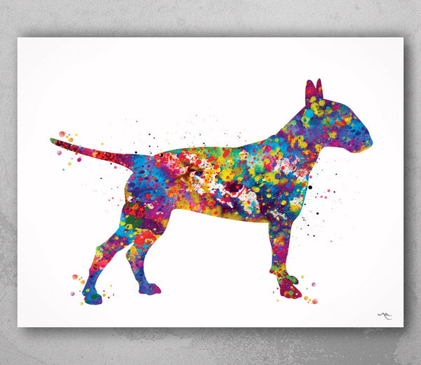 Bull Terrier Watercolor Dog Print Pet Gift Pet Dog Love Friend Dog English Bull Terrier Dog Art Dog Wall Art Doglover Gift Dog Print-582