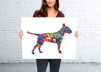 Bull Terrier Watercolor Dog Print Pet Gift Pet Dog Love Friend Dog English Bull Terrier Dog Art Dog Wall Art Doglover Gift Dog Print-582