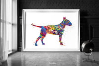 Bull Terrier Watercolor Dog Print Pet Gift Pet Dog Love Friend Dog English Bull Terrier Dog Art Dog Wall Art Doglover Gift Dog Print-582