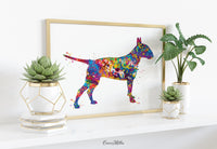 Bull Terrier Watercolor Dog Print Pet Gift Pet Dog Love Friend Dog English Bull Terrier Dog Art Dog Wall Art Doglover Gift Dog Print-582