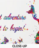 Pregnant Woman Quote Great Adventure Watercolor Print Pregnancy Flowers Obstetrician Nursing Baby Shower New Mum Art Gift OBGYN Gift-1350
