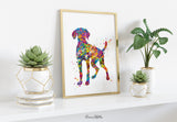 Hungarian Vizsla Dog Watercolor Print Magyar Dog Pet Gift Dog Love Puppy Friend Dog Art Customizable Animal Poster Vizsla Poster Dogart-1433