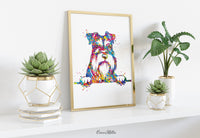 Schnauzer Portrait Watercolor Dog Print Pet Gift Pet Dog Love Puppy Friend Dog Poster Dog Art Dog Wall Art Doglover Gift Animal Poster-1437