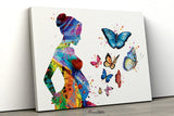 Pregnant Mom and Butterflies Watercolor Print Pregnancy Gift Butterfly Obstetrician Nursing Baby Shower New Mum Art Clinic Midwife Gift-1330