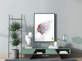 Free Mind Watercolor Print Flying Birds Painting Meditation Freedom Yoga Print Psychology Clinic Therapy Yoga Original Design Nirvana-1014