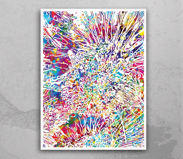 Streptococcus Bacteria Watercolor Print Immunology Doctor Medical Art Medical Office ear nose throat Doctor Gift ENT Microbiology Decor-316