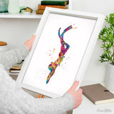 Scuba Diving Watercolor Print Diver Girl Gift Wedding Gift Scuba Diving Art Scuba Poster Teen Room Sport Home Decor Wall Hanging Poster-566